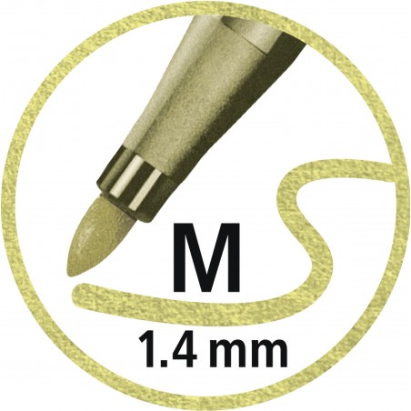 STABILO Pen 68 metallic silber Filzstift