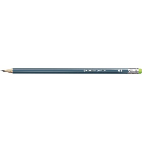STABILO pencil 160 petrol HB Gummikapsel Bleistift