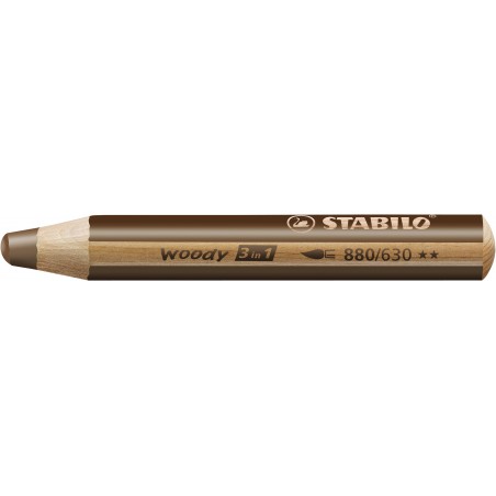 STABILO woody Farbstift braun wasservermalbar Multitalent-Stift