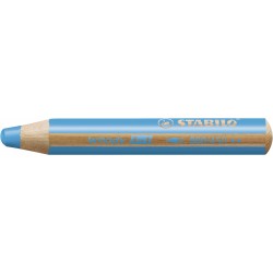 STABILO woody Farbstift cyanblau wasservermalbar Multitalent-Stift
