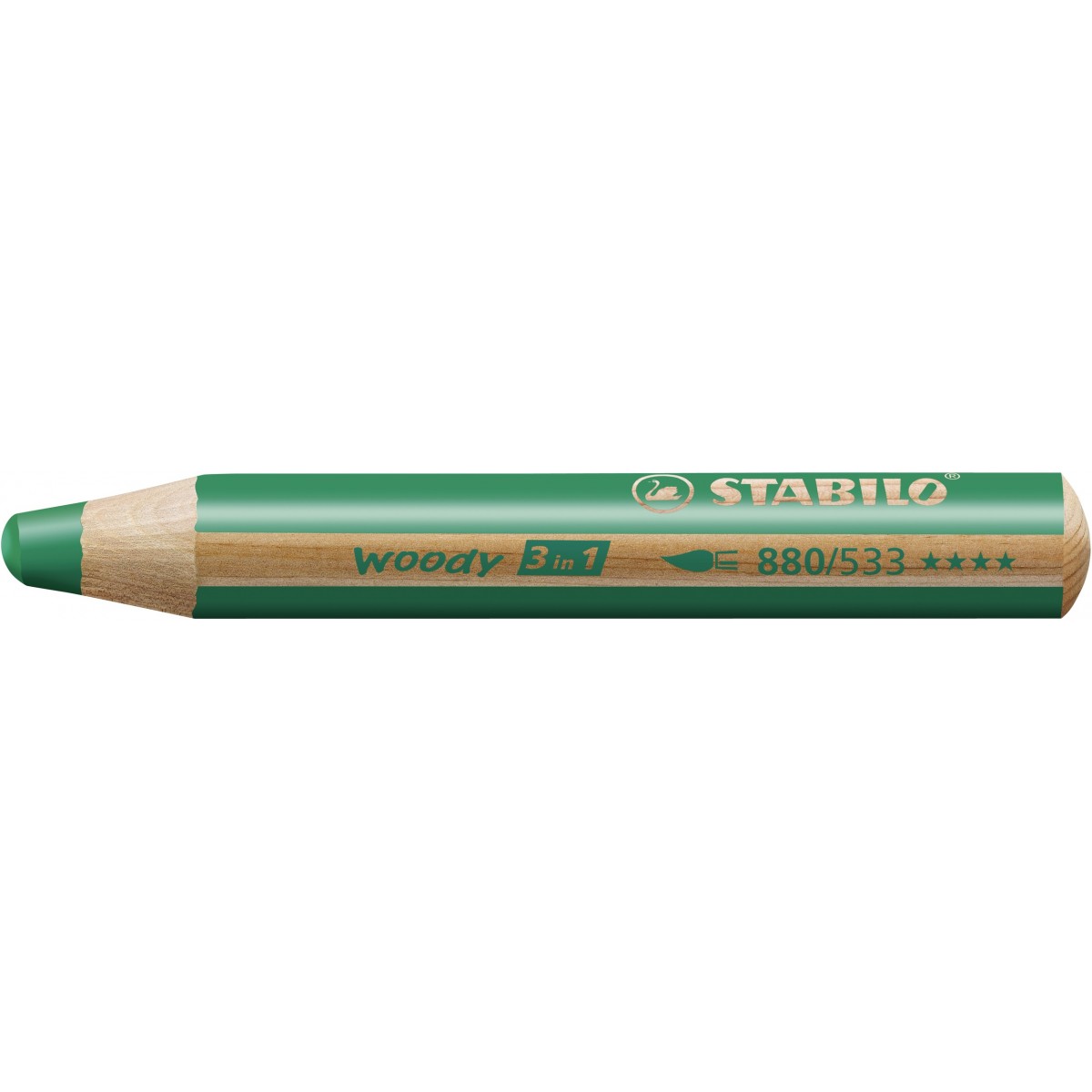 STABILO woody Farbstift dunkelgrün wasservermalbar Multitalent-Stift
