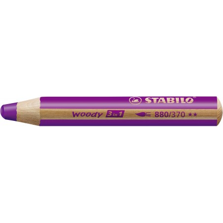 STABILO woody Farbstift lila wasservermalbar Multitalent-Stift