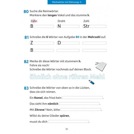 Rechtschreiben und Diktate 3. Klasse, A5- Heft