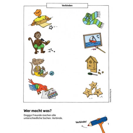 Kindergartenblock - Verbinden, vergleichen, Fehler finden ab