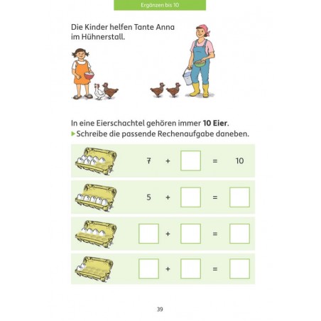 Mathe auf dem Bauernhof 1. Klasse, A5-Heft