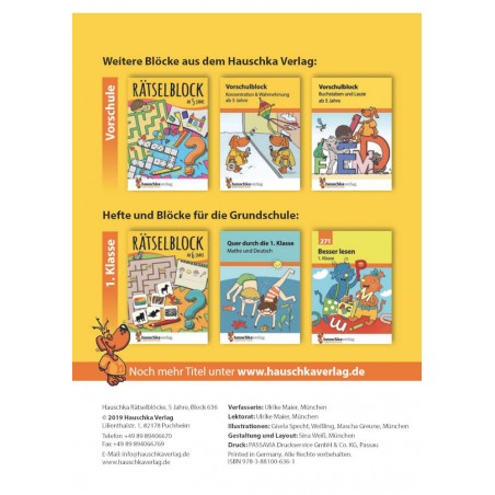 Rätselblock ab 5 Jahre, Band 2, A5-Block