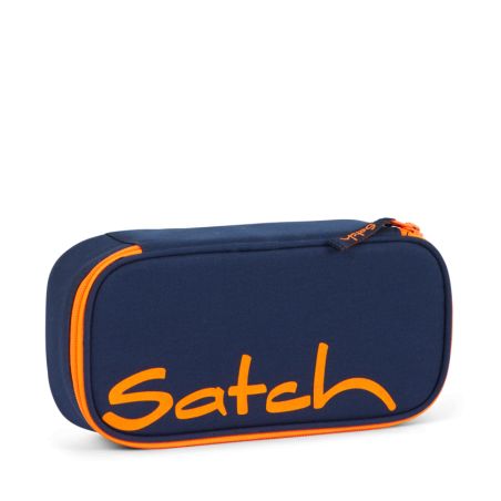 satch Pencil Box - dark blue, neon, orange - Toxic Orange