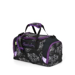 satch Duffle Bag - black, purple, reflective - Ninja Hibiscu satch Duffle Bag - black, purple, reflective - Ninja Hibiscu