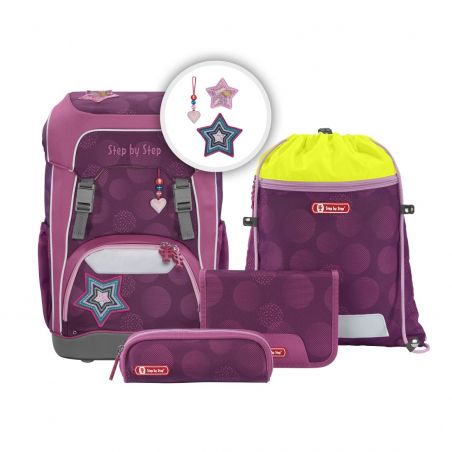 Step by Step GIANT Schulrucksack-Set "Glamour Star", 5-teilig