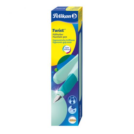 Pelikan Twist® Füller für Rechts- und Linkshänder, Neo Mint, Feder M