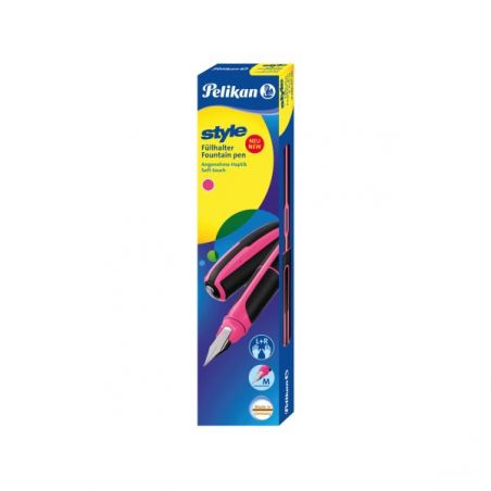 Pelikan Füller Style für Rechts- und Linkshänder, Neon Pink, Feder M Pelikan Füller Style für Rechts- und Linkshänder, Neon Pink, Feder M