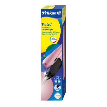 Pelikan Twist® Füller für Rechts- und Linkshänder, Girly Rose, Feder M