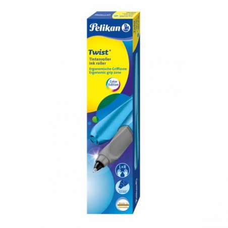 Pelikan Twist® Tintenroller für Rechts- und Linkshänder, Frosted Blue