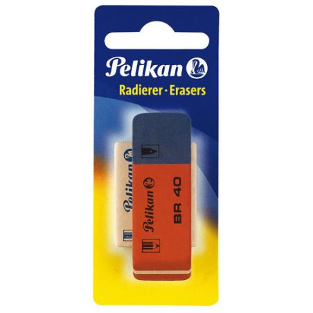 Pelikan Radierer Blisterverpackung mit je 1 x BR40 und WS30 aus Kautschuk Pelikan Radierer Blisterverpackung mit je 1 x BR40 und WS30 aus Kautschuk