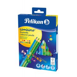 Pelikan Buntstifte combino® dreieckig, dick, 12 Farben