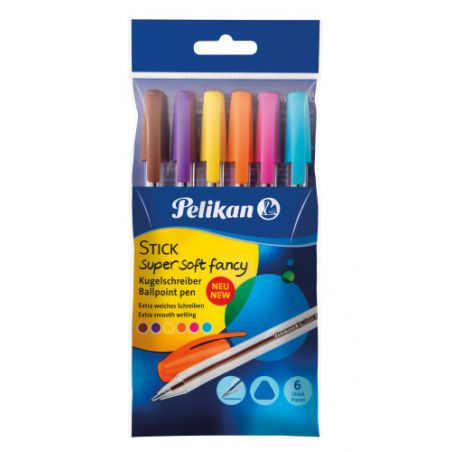 Pelikan Kugelschreiber STICK super soft fancy, 6 Farben
