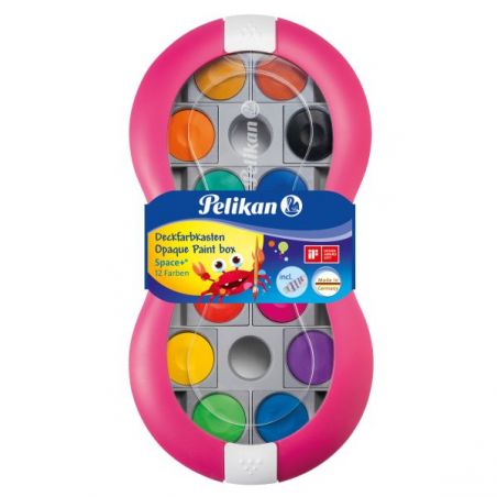 Pelikan Farbkasten Space+® inkl. Deckweiß, Magenta, 12 Farben