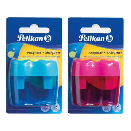 Pelikan Doppeldosenanspitzer Flower, Blisterkarte farbig sortiert Pelikan Doppeldosenanspitzer Flower, Blisterkarte farbig sortiert