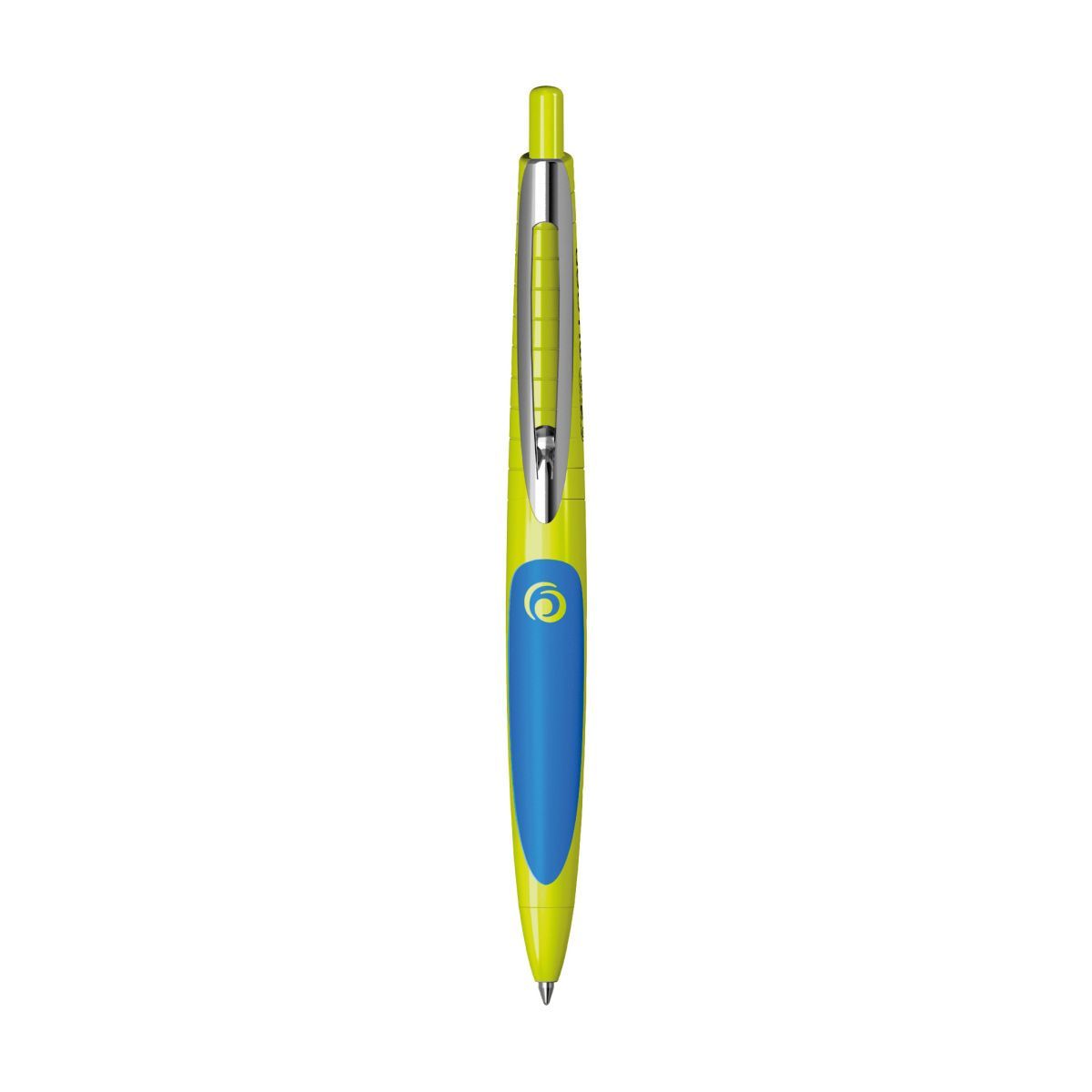 Herlitz Gel Kugelschreiber my.pen, Druckmechanik, M, blau, Farbe: lemon/blau