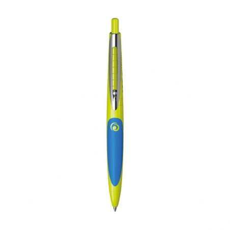 Herlitz Gel Kugelschreiber my.pen, Druckmechanik, M, blau, Farbe: lemon/blau