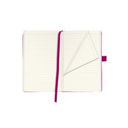 Notizbuch Classic A6 my.book liniert berry mit Leseband und Falttasche Notizbuch Classic A6 my.book liniert berry mit Leseband und Falttasche