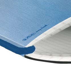 Herlitz Notizheft flex Leinen PP A5 my.book 40 Blatt kariert Hellblau
