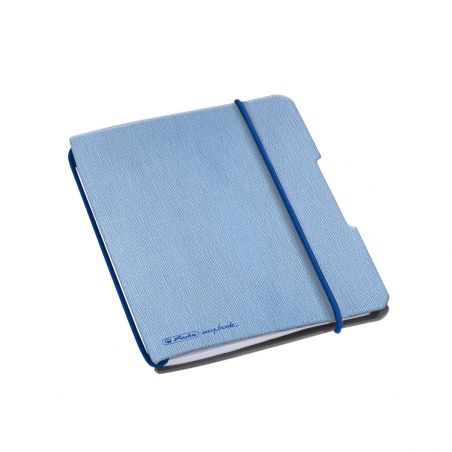 Herlitz Notizheft flex Leinen PP A5 my.book 40 Blatt kariert Hellblau