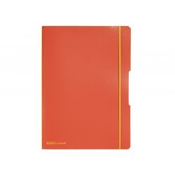 Notizh.flex PP A4,2x40 Bl.kar.lin. orange,gelocht,Mikroperf.