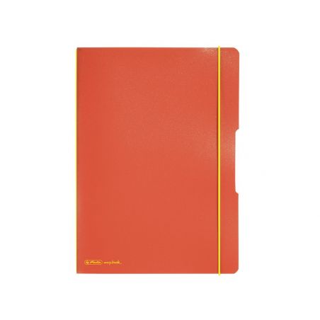Notizh.flex PP A4,2x40 Bl.kar.lin. orange,gelocht,Mikroperf.