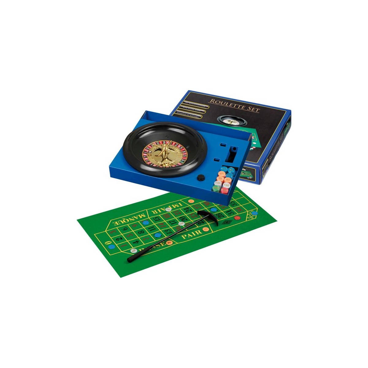 Roulette Set mit Kunststoff-Teller 30cm