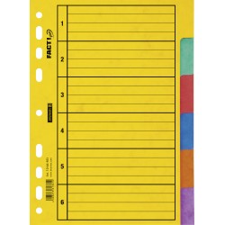 Ringbuchregister FACT!plus blanko für A5 6-teilig, 6 Farben Ringbuchregister FACT!plus blanko für A5 6-teilig, 6 Farben