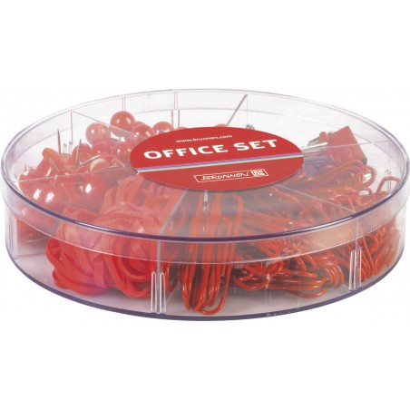 Büro-Set Colour Code Höhe 3 cm Ø 14 cm red