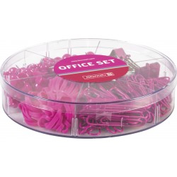 Büro-Set Colour Code Höhe 3 cm Ø 14 cm pink