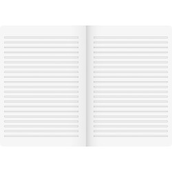 Schulheft Vivendi A4 21 Liniensysteme, Lin. 3 blau