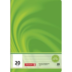 Schulheft Vivendi A4 unliniert, mit Linienblatt, Lin. 20 grün
