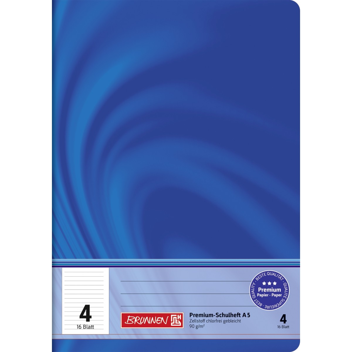 Schulheft Vivendi A5 liniert, Lin. 4 blau