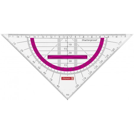 Geometrie-Dreieck Colour Code 16 cm pink