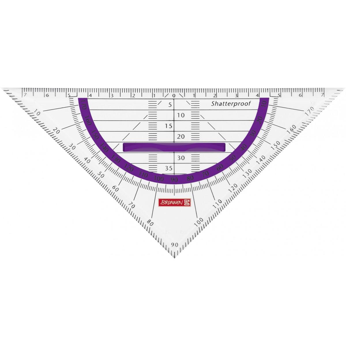 Geometrie-Dreieck Colour Code 16 cm purple