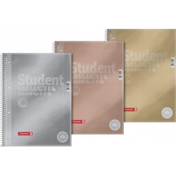 Collegeblock Premium Student Metallic A4 kariert, mit RL innen und außen, Lin. 28