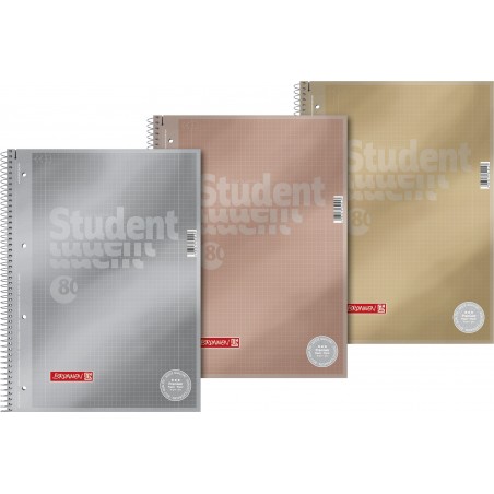 Collegeblock Premium Student Metallic A4 kariert, mit RL innen und außen, Lin. 28