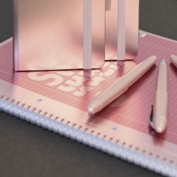 Collegeblock Premium Student Metallic A4 kariert, mit RL innen und außen, Lin. 28