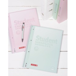 Collegeblock Premium Student „Pastell“ A4 kariert, mit RL innen und außen, Lin. 28