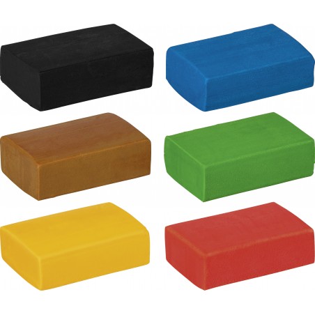 Modelliermassen-Set „Colorpack Basic“ Kneten & Radieren gelb, rot, blau, grün, braun, schwarz