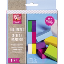 Modelliermassen-Set „Colorpack Fun“ Kneten & Radieren weiß, zitrone, pink, violett, hellblau, hellgrün