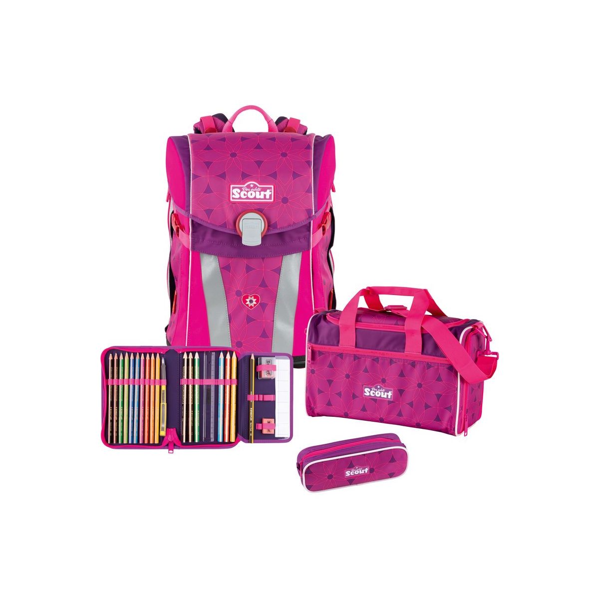 SCOUT SUNNY SET 4TLG PINK FLOWERS