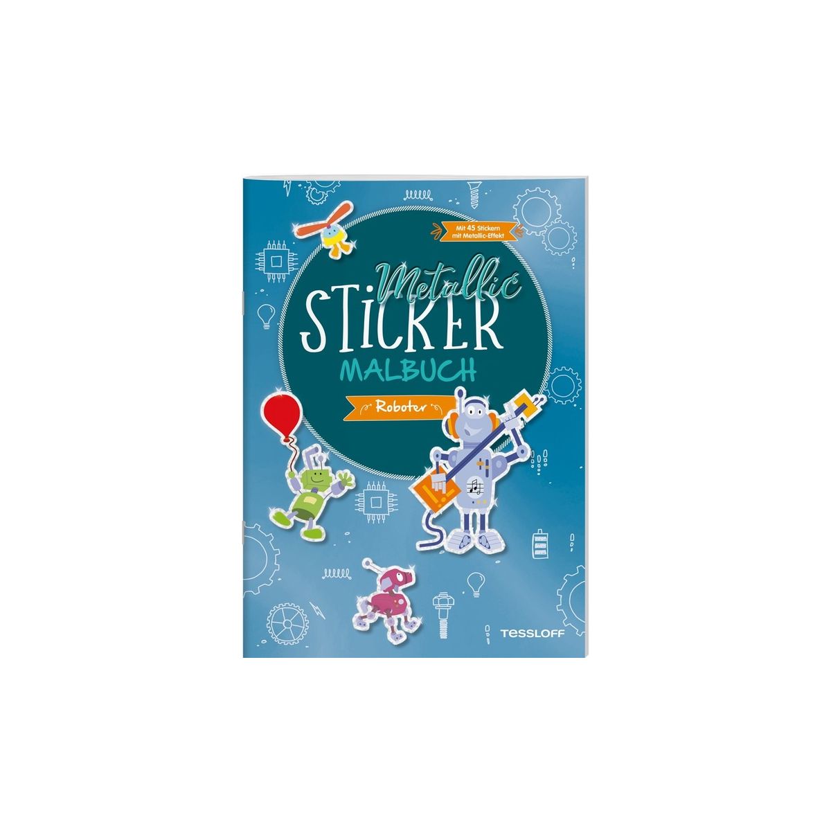 Metallic-Sticker Malbuch. Rob