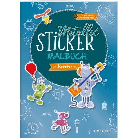 Metallic-Sticker Malbuch. Rob