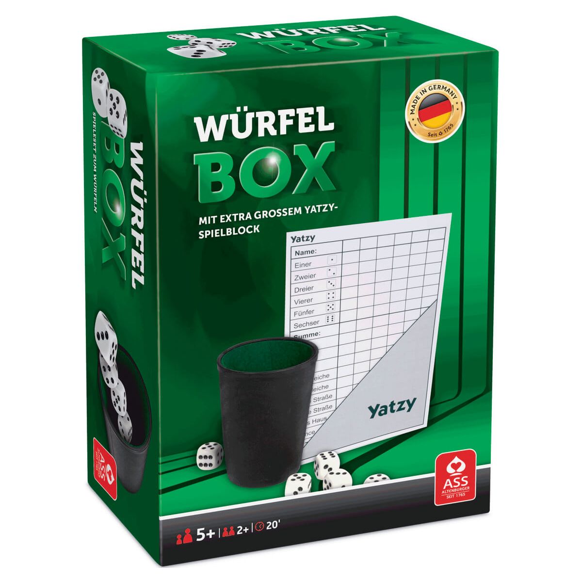 Würfelbox mit extra großem Ya