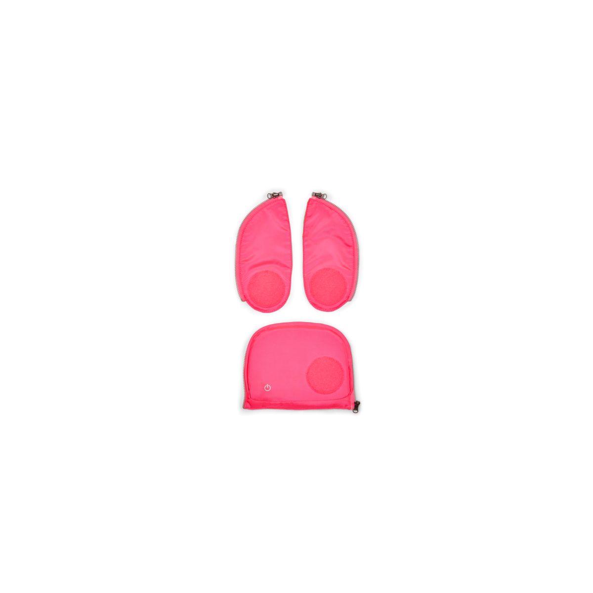 Fluo LED Seitentaschen Zip-Set - Pink
