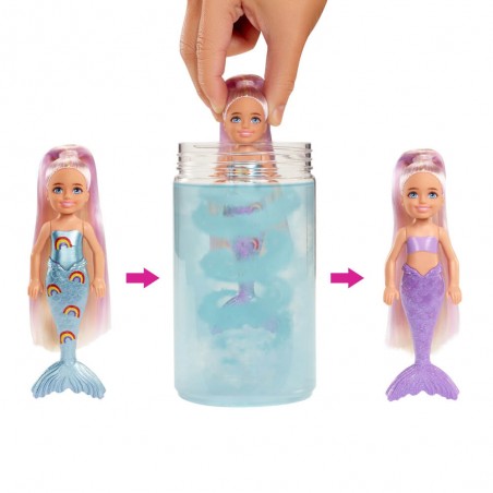 Barbie Color Reveal Rainbow Mermaids Chelsea Puppen Sortimen